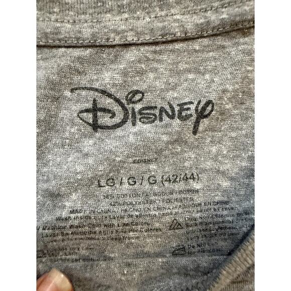 Disney Mickey Mouse Shirt Womens Large Gray Heather Graphic Tee T-Shirt Classic - Picture 3 of 6